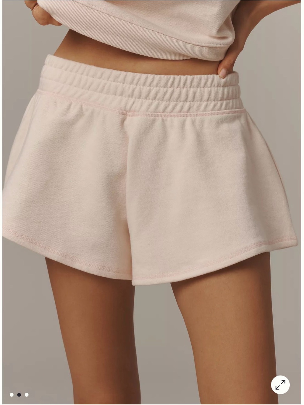Anthropologie Daily Practice Skirty Cotton Shorts Pale Pink Size XL NWT